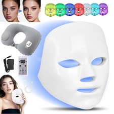 LED Face Mask Device, 7 Color Light Facial Mask Light-Based Facial Care Mask