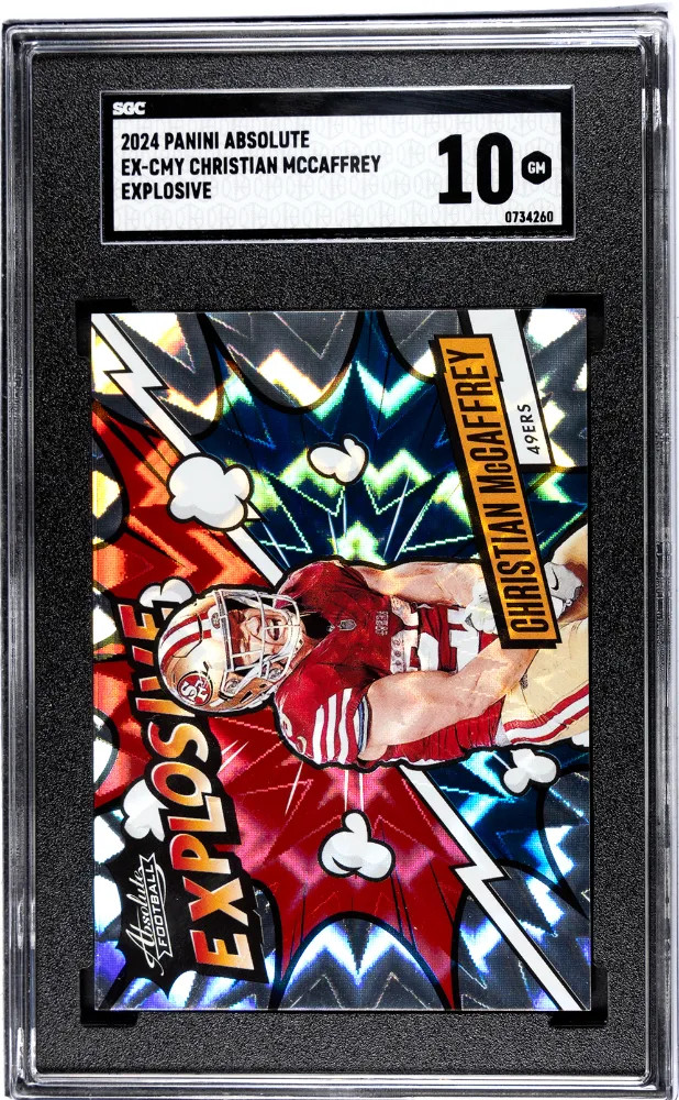 2024 Panini Absolute Christian Mccaffrey #EX-CMY Explosive SGC 10