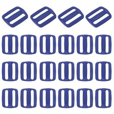 22 Pcs Tri-Glide Slider, 1-1/4 Inch Triglides Slider Buckle for Backpack, Blue