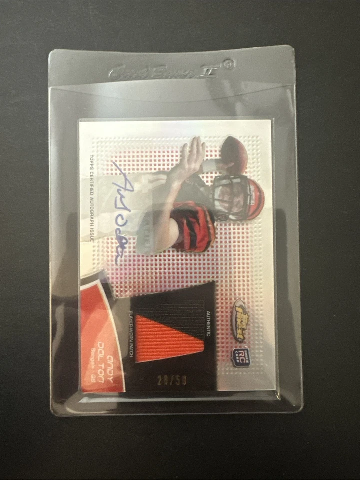 2011 Finest #RAP-AD Andy Dalton Rookie Patch Autographs Gold Refractors #/50 - Image 2 of 3
