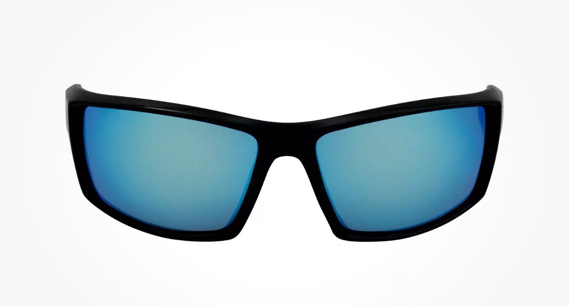 Sea Striker 324 Hooked Up Sunglasses Black Frame W/Blue Mirror