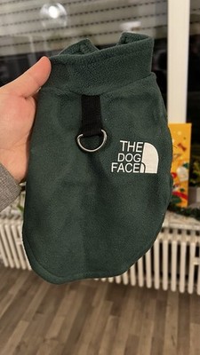 THE DOG FACE Hundeweste Unisex aus Fleece in Grün, Hundekleidung mit D-Ring