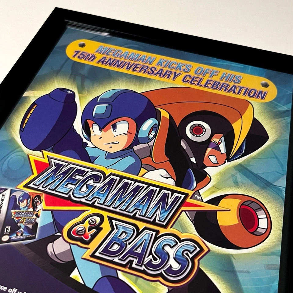 Anuncio/póster enmarcado Capcom Mega Man & Bass 2003 - Promoción retro Nintendo GameBoy GBA Foto 4 de 4
