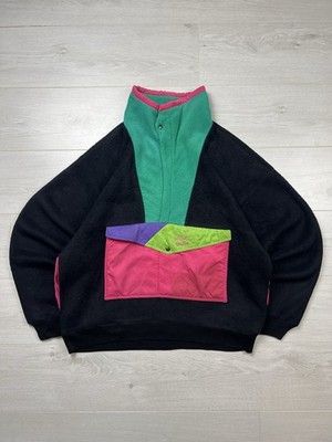 Millet Vintage Colour Block 90s Fleece Men s Half Zip Hiking Jacket