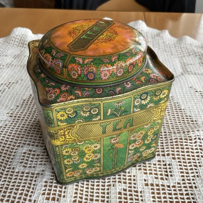 Dodo Kanister Vintage Teedose mit Blumenmuster