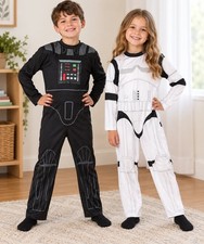 Star Wars Darth Vader  Stormtrooper Costume Set- Both Size 4-6 Kids Jumpsuits