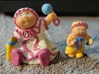 Vintage Cabbage Patch Kids Figurines Lot Of 2 1980s PVC Baby Figures