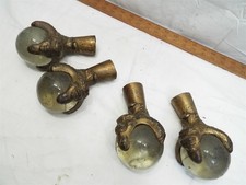 Large Cast Iron Glass Ball Claw Foot Feet Table Couch Bench Chair Furniture Leg