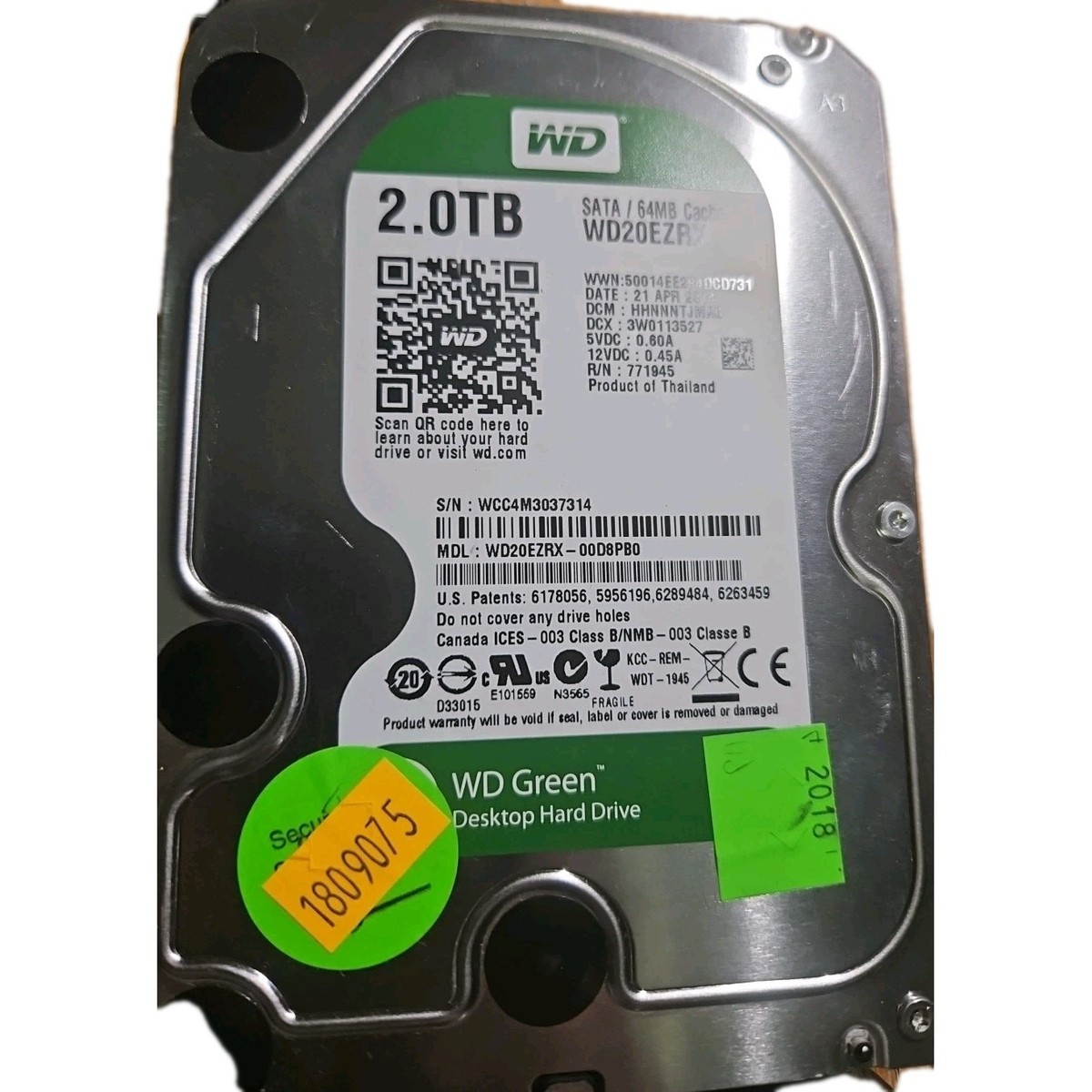 Western Digital GREEN 2 TB, Internal, 3.5