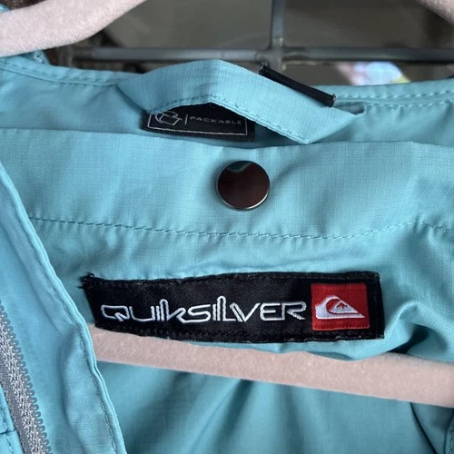 Size S Quicksilver Gray/Blue Zip Hooded Light Jacket W Hood Pocket NWT MSRP 120 image 3