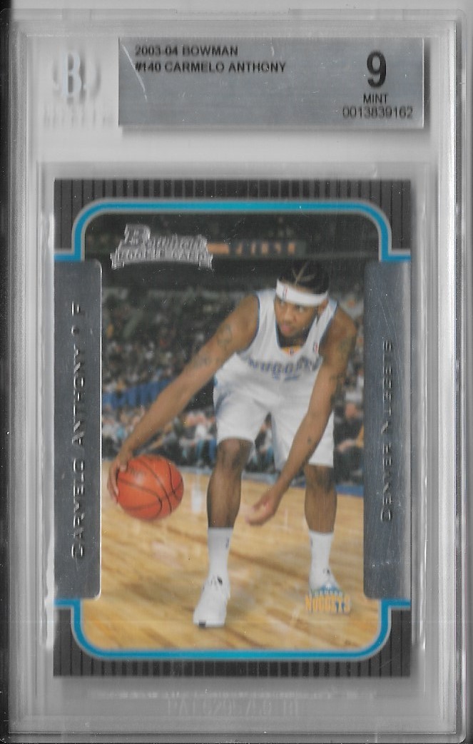 BGS 9 2003 Bowman CARMELO ANTHONY RC Rookie #140 HOF'er!!!