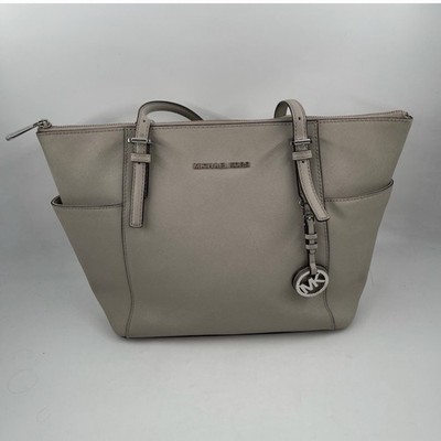 Authentic Michael Kors Charlotte Top Zip Tan Saffiano Leather Large Tote