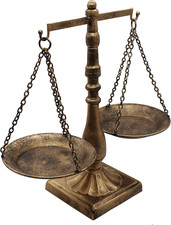 Vassoio in Metallo Stile Vintage Bilancia Espositore Gioielli Cosmetici Organize