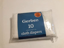 NEW Gerber 10 Cloth Diaper Pack Prefold Birdseye 3 ply 100% Cotton 14"x20"