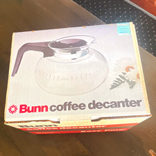 Bunn Easy Pour Glass Coffee Decanter Carafe Clear/Gray/Black Easy Clean 6 cup