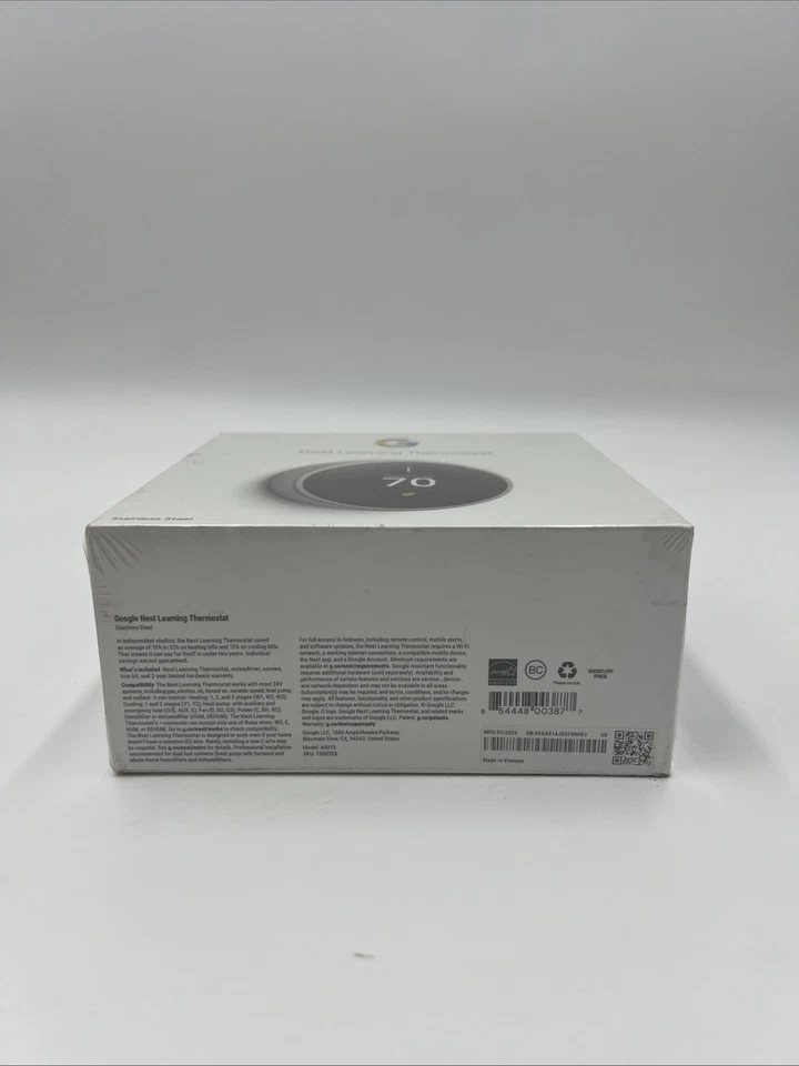 Nest Learning Thermostat_3rd GenSerial number A00q3 - Image 3 of 3