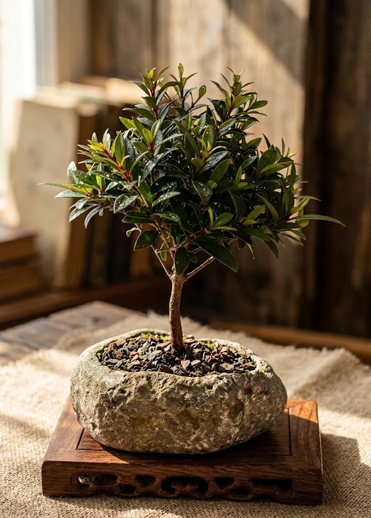 Live 5 Yr Old Flowering Brush Cherry Bonsai Syzygium Faux Lava