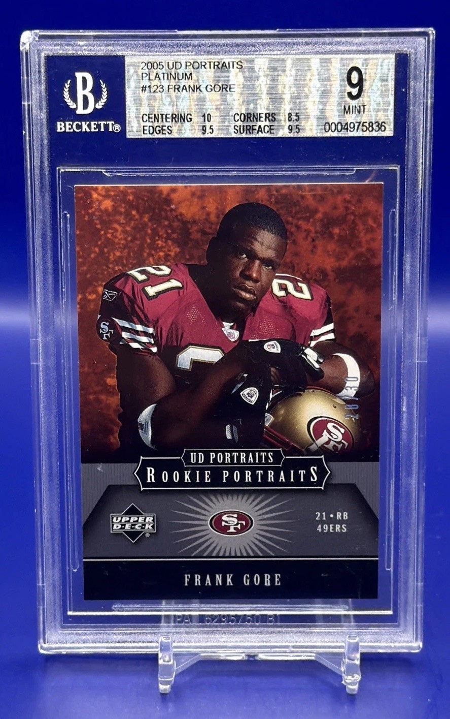 Frank Gore Upper Deck Portraits #123 Platinum