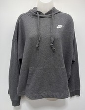 Nike Sportswear Club Fleece Women's Large Oversized Mock-Neck Sweatshirt Gray