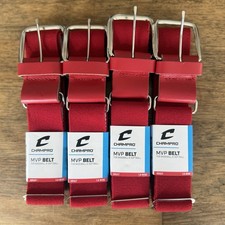 Champro Adult MVP Adjustable Baseball and Softball Belt RED 1.5 Wide LOT OF 4