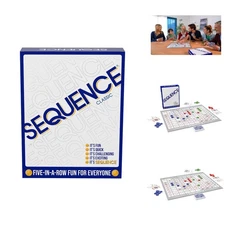 Portable SEQUENCE Game - 2 Decks of Cards and 135 Chips for 2-12 Players