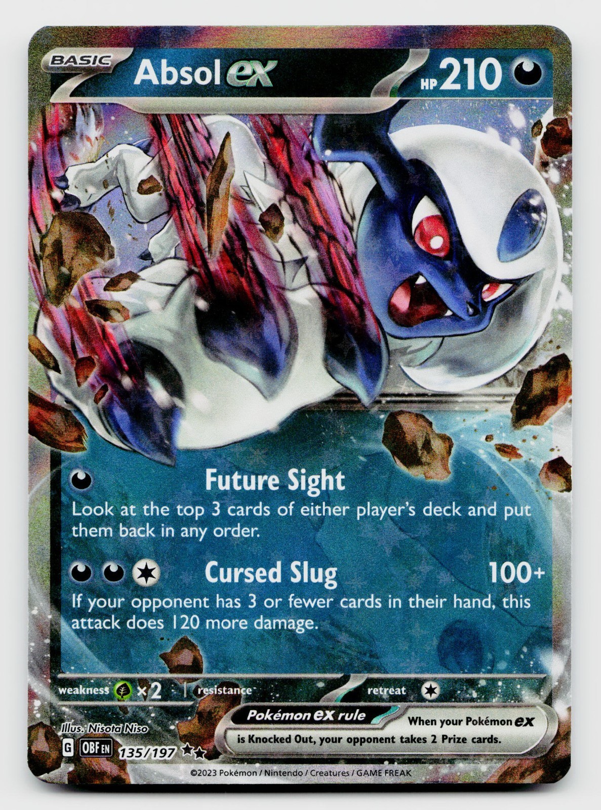 Pokemon TCG Absol ex 135/197 Double Rare Holo Card