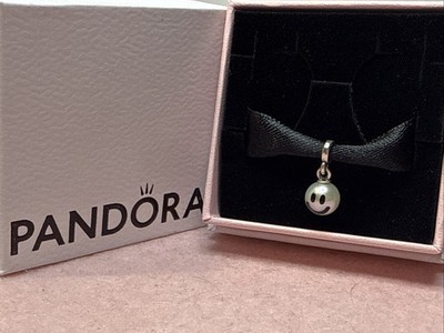 4A NWT PANDORA ME SS/CULTURED PEARL/BLK ENAMEL HAPPY DANGLE #799678C01 RETIRED!