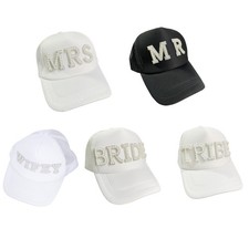 Wedding Bride Groom Baseball Hat Newlywed Couples Bridal Bachelorette Party Cap
