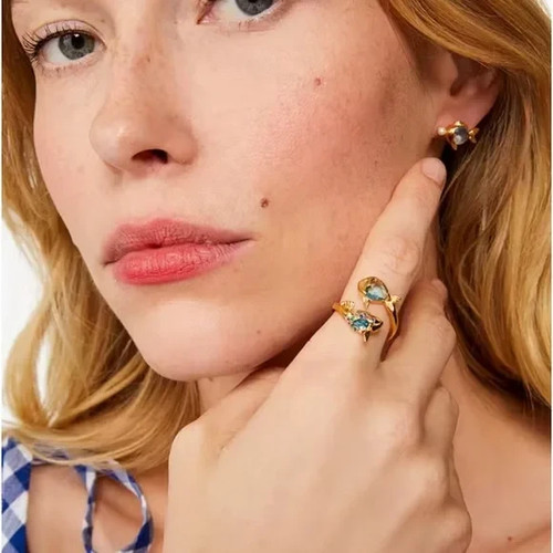 Kate Spade What A Catch Fish Ring. Size 7/8. Retail $109 - Picture 2 of 6