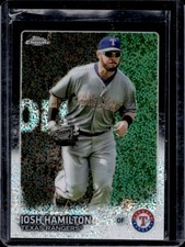 2015 Topps Chrome Update Josh Hamilton Black Refractor #/99 Rangers
