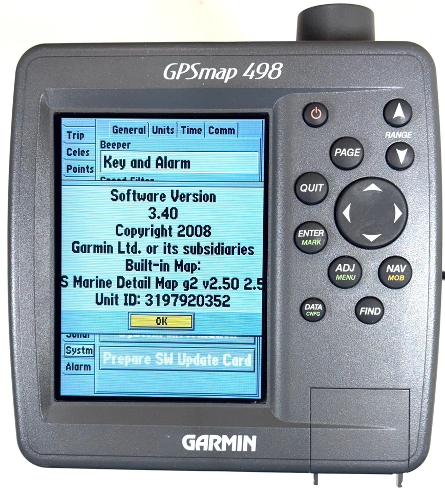GARMIN GPSmap 498 ChartPlotter GPS Navigation, Sonar Sounder FishFinder, NICE! - Image 3 of 4