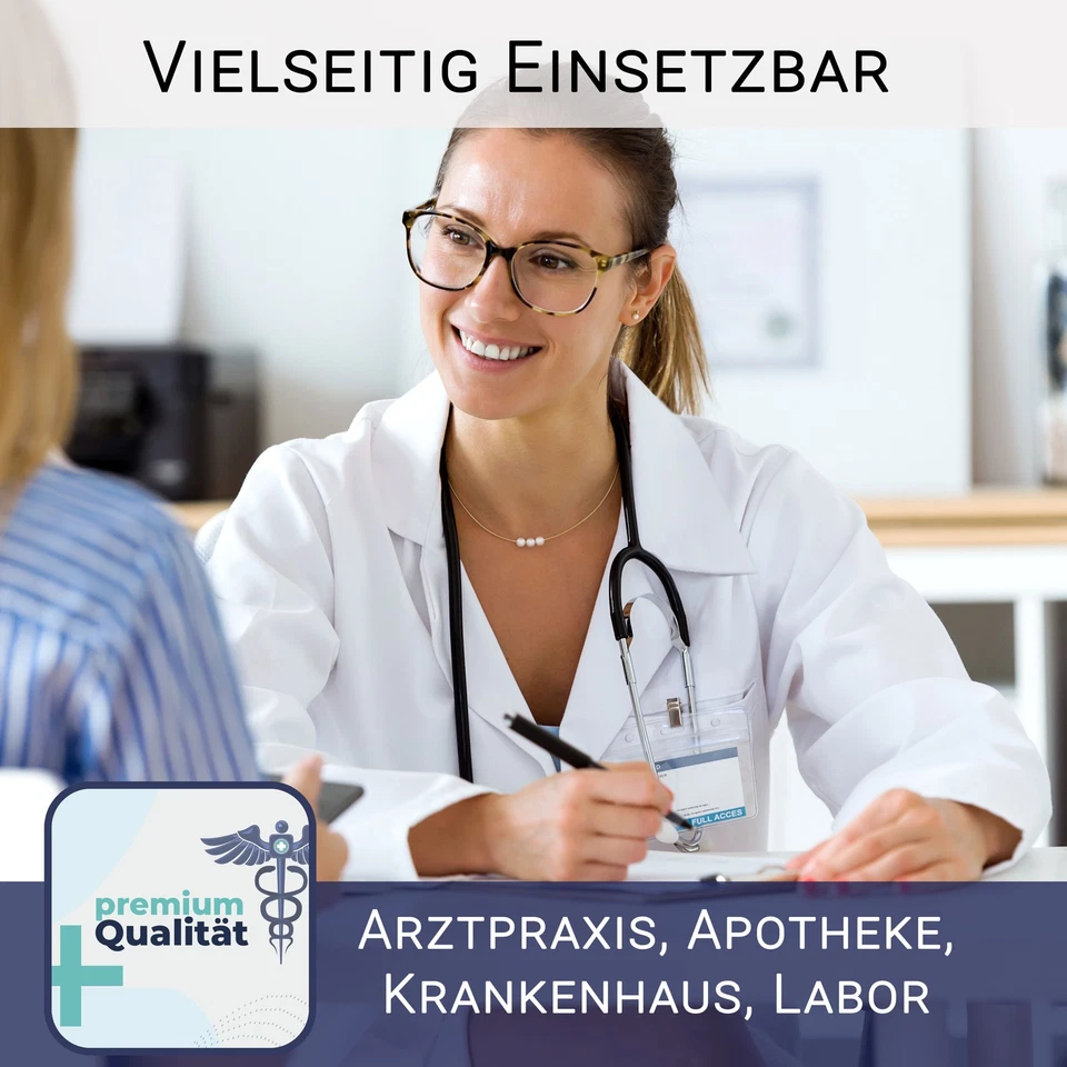 Laborkittel Ärztinnenmantel Labormantel Visitemantel 100% Baumwolle Größe 34-50 - Bild 2 von 4