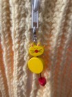 toddler sweater @ 4T, fine Italian wool yarn, yllw cable-knit, zip fr w/cat pull — photo 2