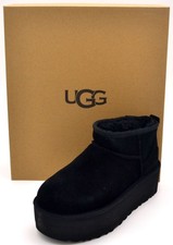 UGG Womens Classic Ultra Mini Boots Black 1135092-BLK Authentic New