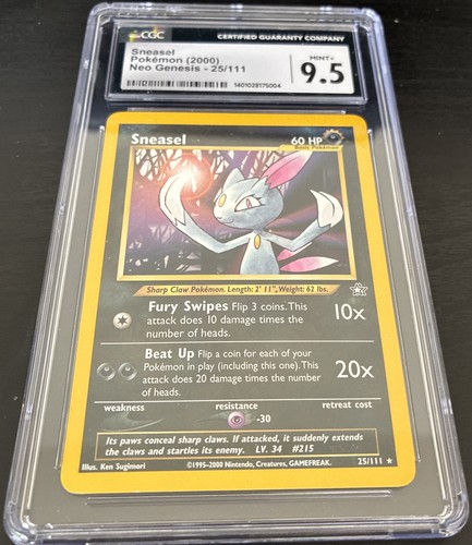 Sneasel (Unlimited) graded CGC 9.5 for sale on eBay
