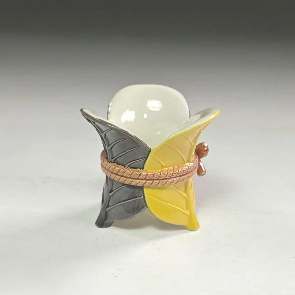 Coperchio poggia Nakamura Suiran Cochin Ware Mitsuba con scatola utensili da ... - Immagine 4 di 4