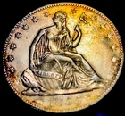 1855 O/O Seated Liberty Silver Half Dollar 50c FS-501 WB-1 RPM  High Grade AU