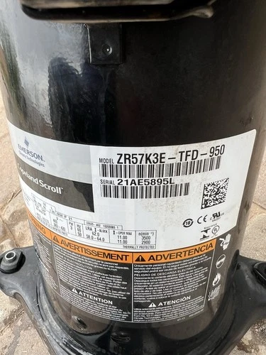 COPELAND SCROLL COMPRESSOR model   ZR57K3E - TFD - 950 Year 2021 460v   3 phase