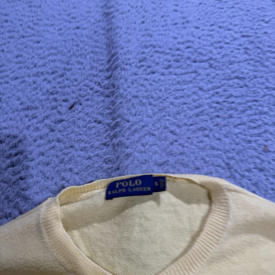 Polo Ralph Lauren Suéter Mujer Pequeño Amarillo Cárdigan Abotonado Algodón Informal Foto 4 de 4