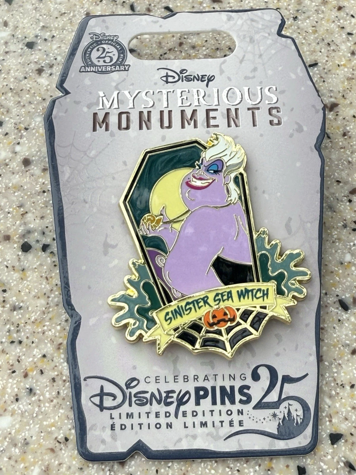 2025 DISNEY MYSTERIOUS MONUMENTS VILLAINS PIN URSULA SINISTER SEA WITCH LE5000