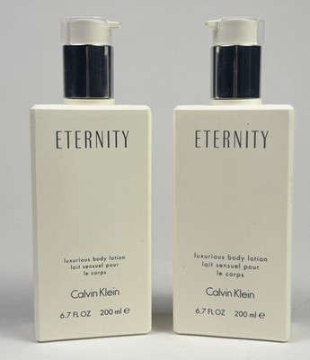 Eternity For Women By Calvin Klein Body Lotion No Box 6.7 OZ 200ML New Set Of 2