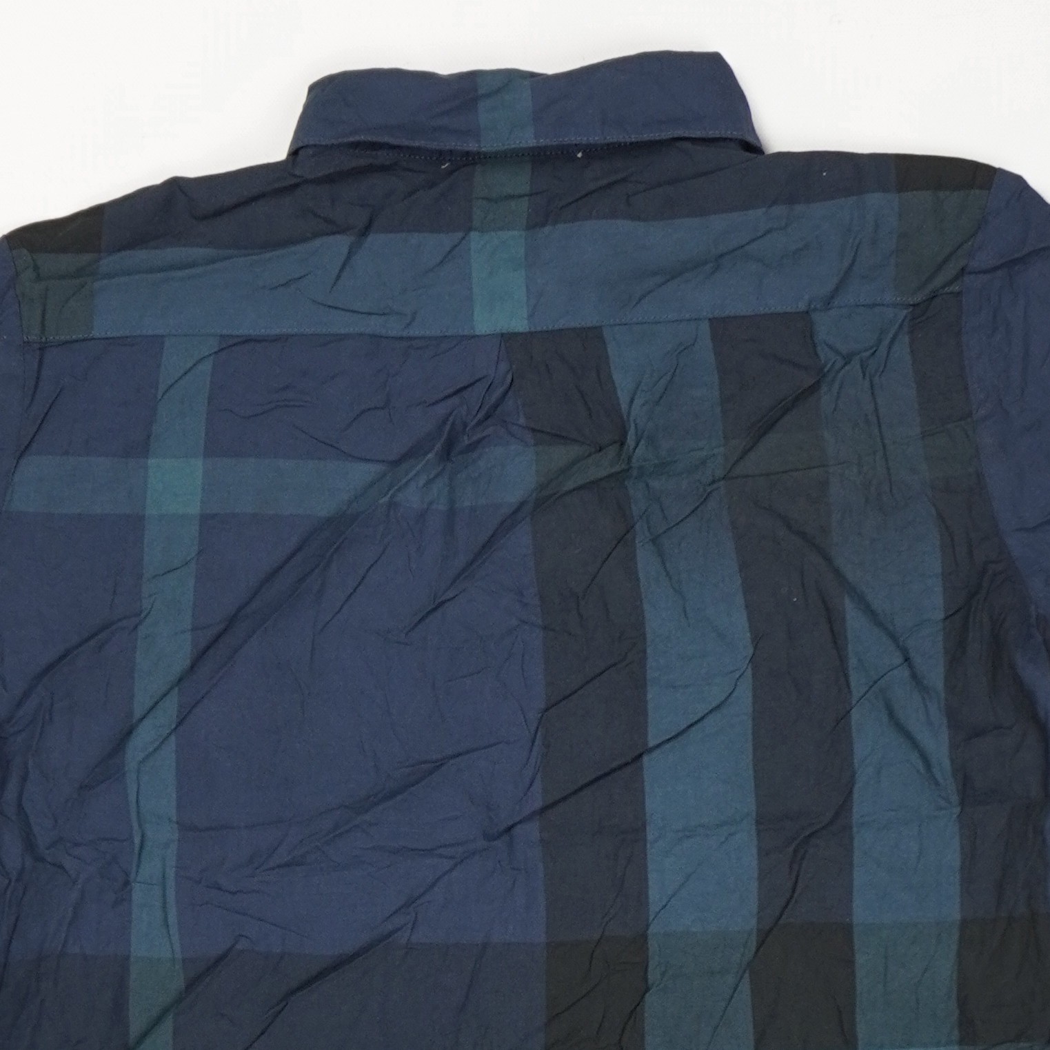 Burberry Brit Women's 1/2 Button-Down Blouse M Blue Plaid image 4