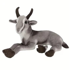 Gray Goat Plush Toy 12" Stuffed Animal Toddler Doll Gift for Kids