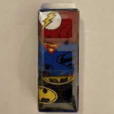 DC Comics Justice League Superman The Flash Batman - 3 Pair Crew Socks