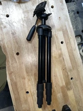 Manfrotto 390 Series Tripod 3-Stage Height, Telescopic Swivel/Tilt Head