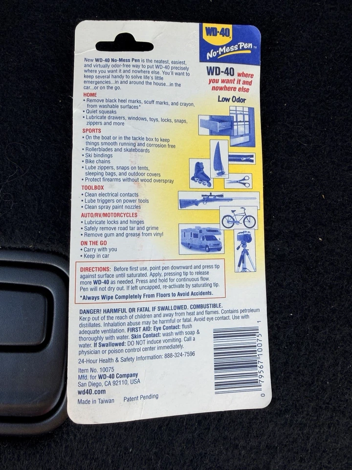 New WD-40 No Mess Pen Lubricates Protects Removes 0.26 oz Low Odor Sealed - Image 3 of 3