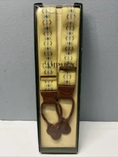 Vtg New Campaign Nordstrom Suspenders Old Stock Yellow/Red/Blue Retro Unisex NIB