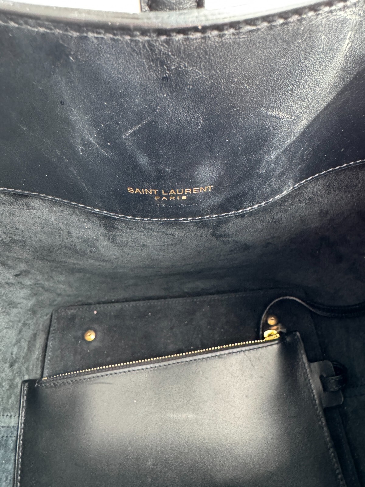 Borsa Saint Laurent Le 37 in pelle nera lucida