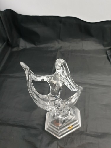 Royal Crystal Rock RCR Italy Clear Lead Crystal Art Deco Style Dancer Figurine - Picture 12 of 12