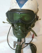 Casco de piloto de combate de cuero original Fuerza Aérea sin máscara